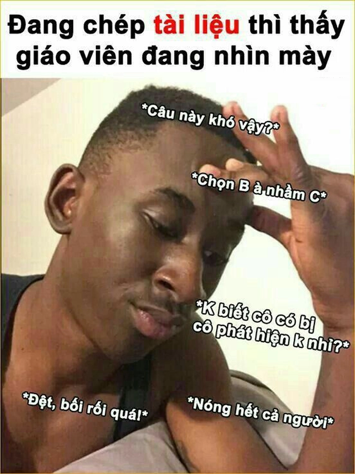 Meme anh da đen ôm đầu bất lực
