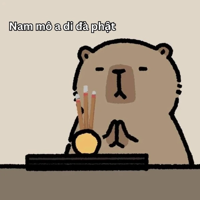 Meme capybara cầm dao bá đạo