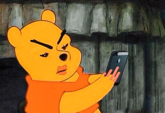 Meme gấu Pooh ngầu khó nhịn cười