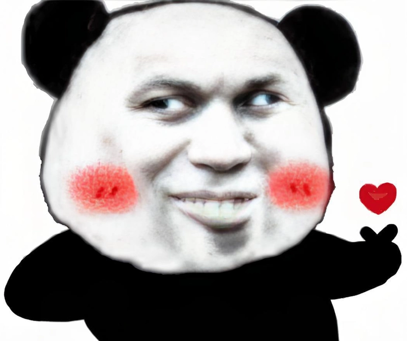 Meme gấu trúc bắn tim chế vui