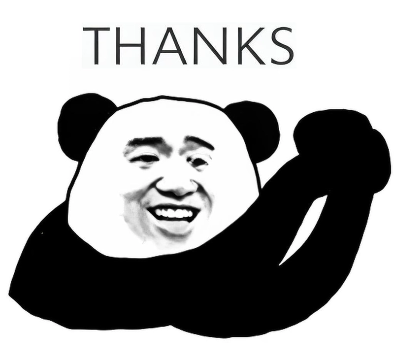 Meme gấu trúc cảm ơn vui nhộn