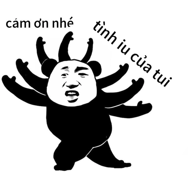 Meme gấu trúc đa tạ độc lạ