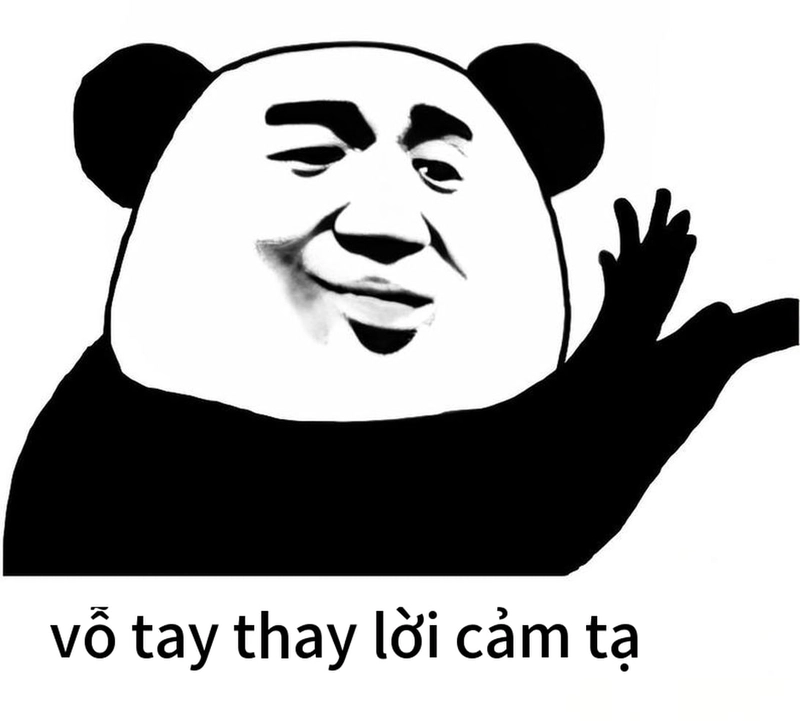 Meme gấu trúc đa tạ trending