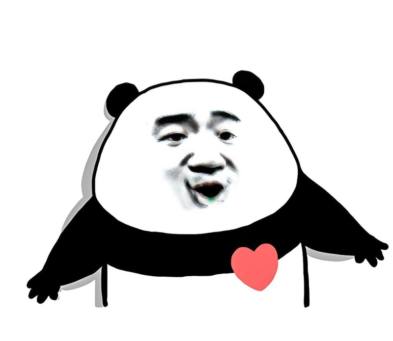 Meme gấu trúc thả tim cực hài