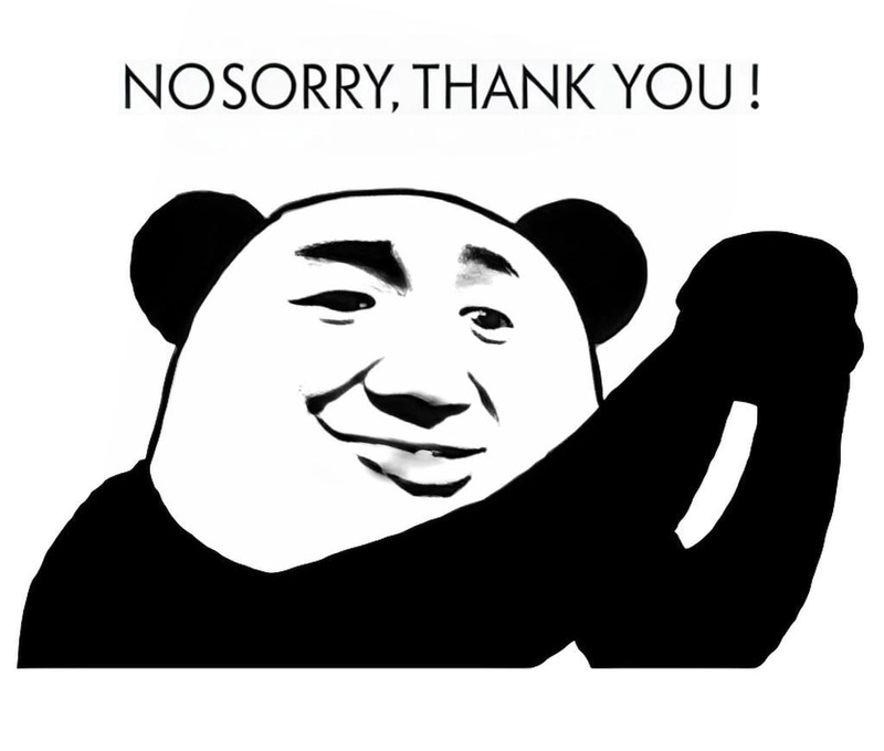 Meme gấu trúc xin lỗi chế hài