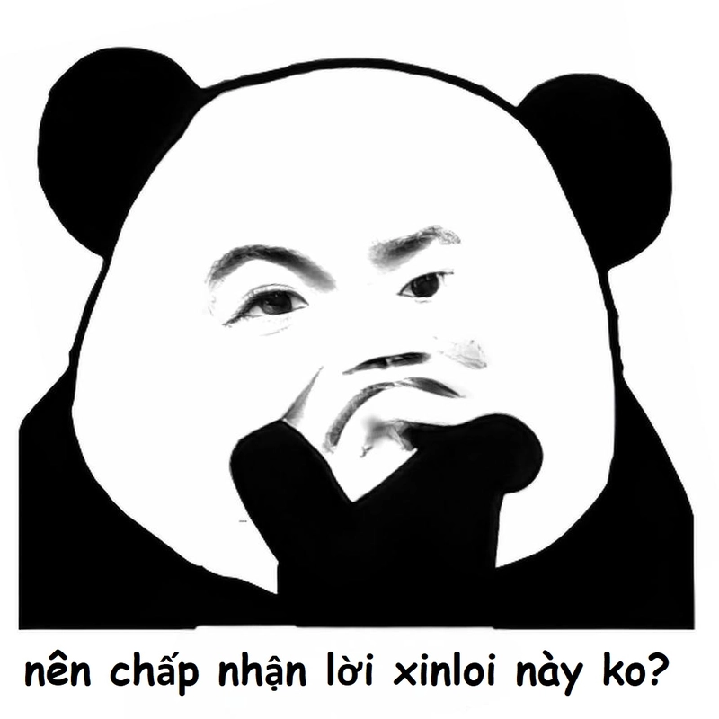 Meme gấu trúc xin lỗi troll bá đạo