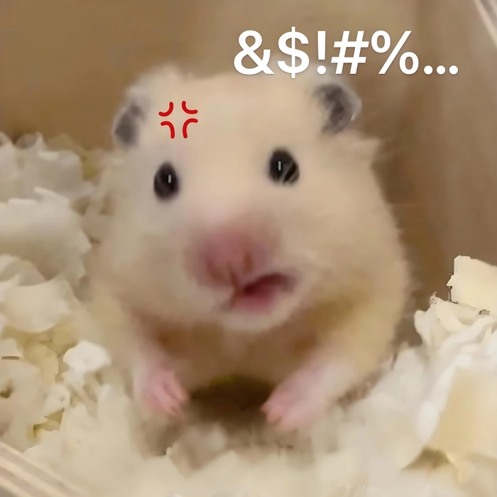 Meme hamster cầm thánh giá chế chất
