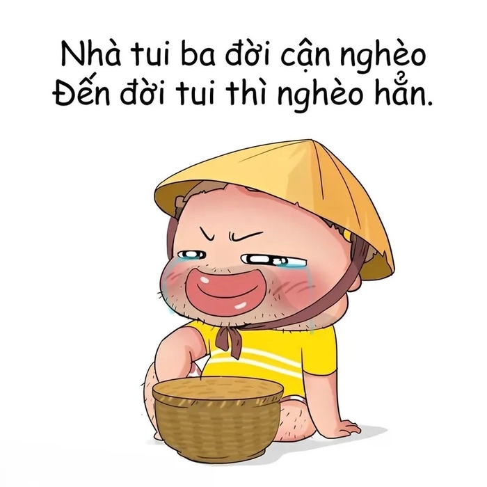 Meme không có tiền cực gắt