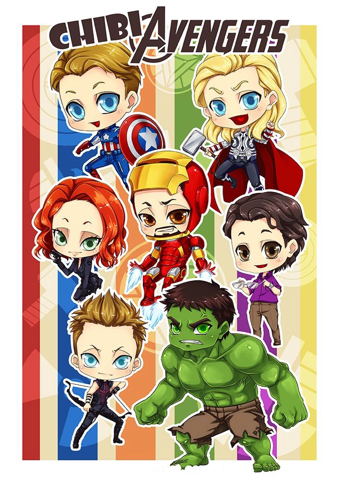 Siêu anh hùng Marvel chibi dễ thương