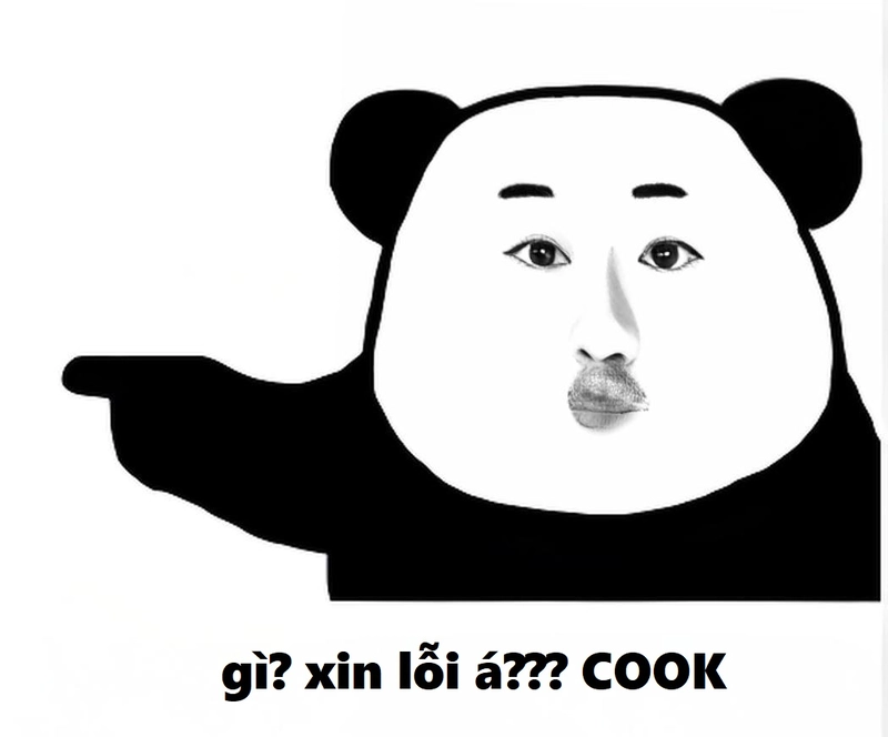 Xin lỗi meme gấu trúc lầy lội