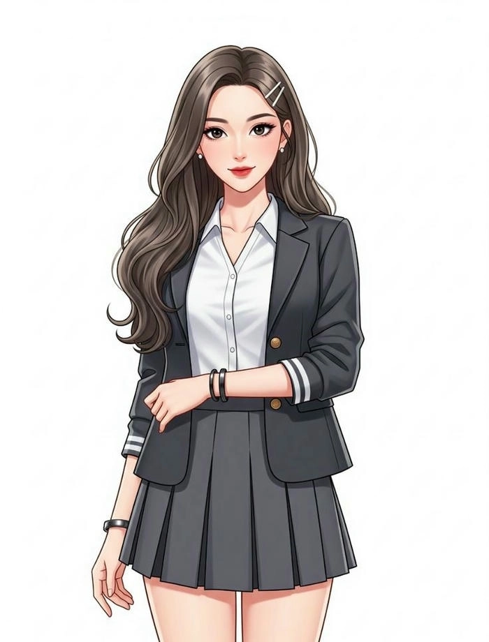 Ảnh anime nữ học sinh đáng yêu ngọt ngào