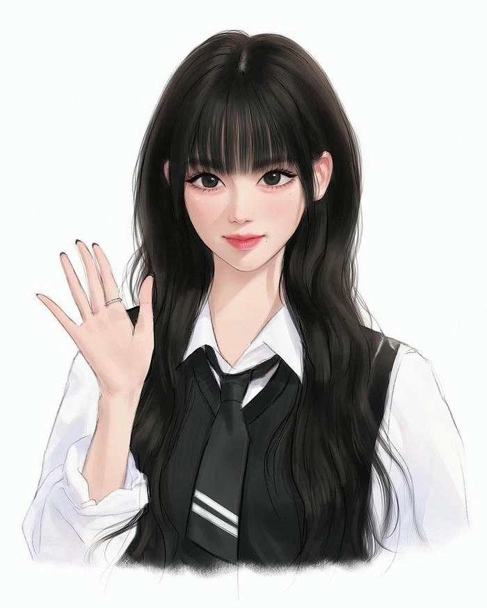 Ảnh anime nữ học sinh tinh nghịch