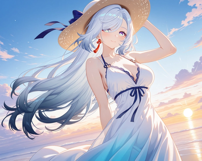 Genshin Impact Shenhe fanart ấn tượng