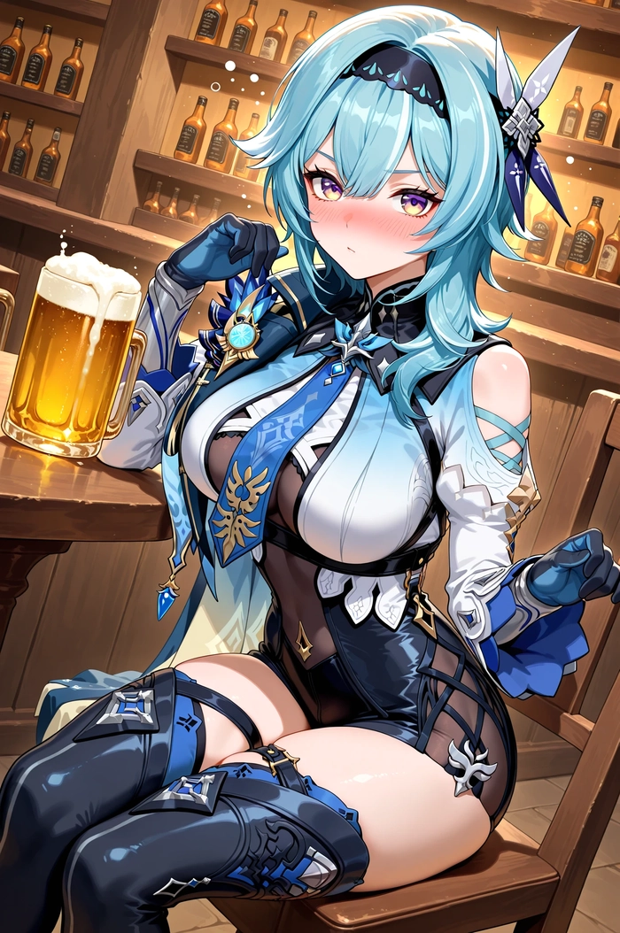 Hình Eula ấn tượng trong Genshin