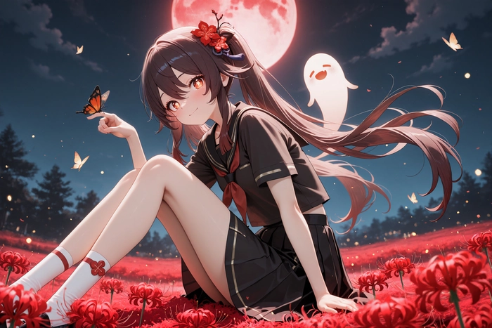 Hình HuTao chibi cute dễ thương