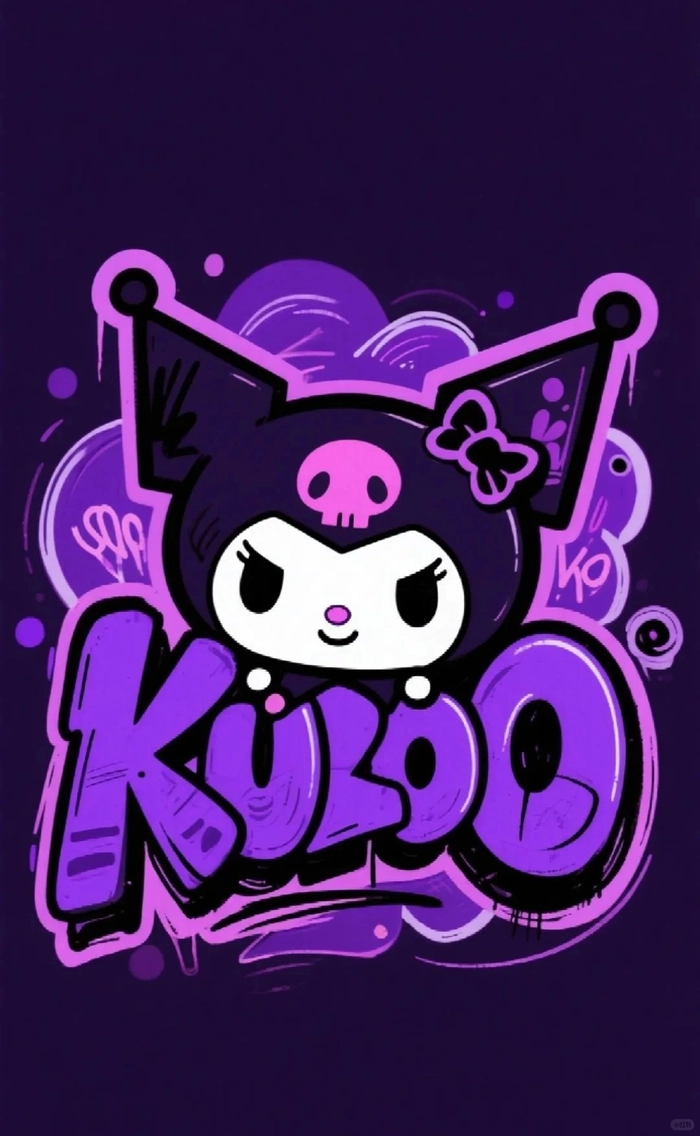 Hình Kuromi anime ngầu pha nét đáng yêu