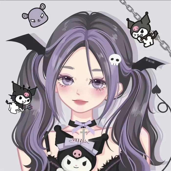 Hình Kuromi anime phong cách cá tính