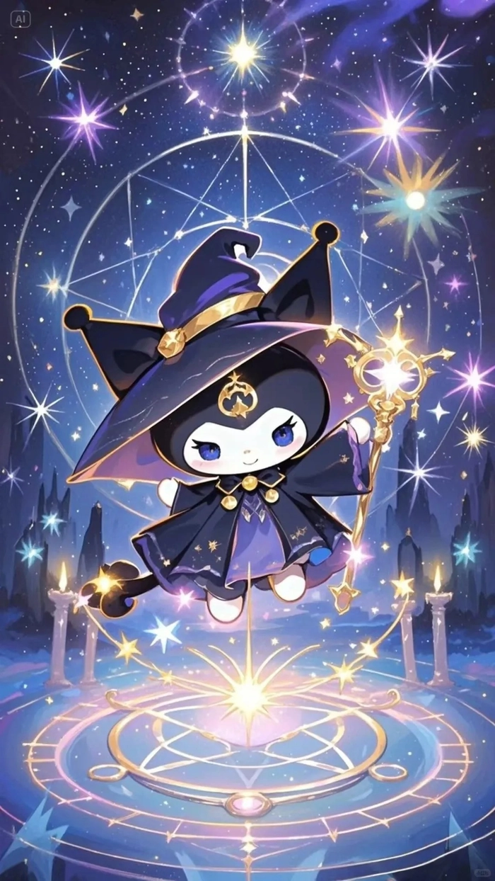 Hình Kuromi cute biểu cảm đáng yêu