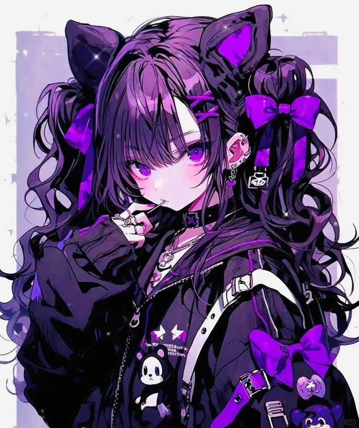 Hình ảnh Kuromi anime cute dễ thương mọi góc độ
