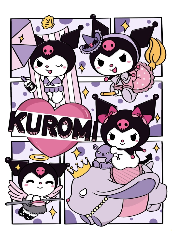 Hình ảnh Kuromi anime cute lạc lối