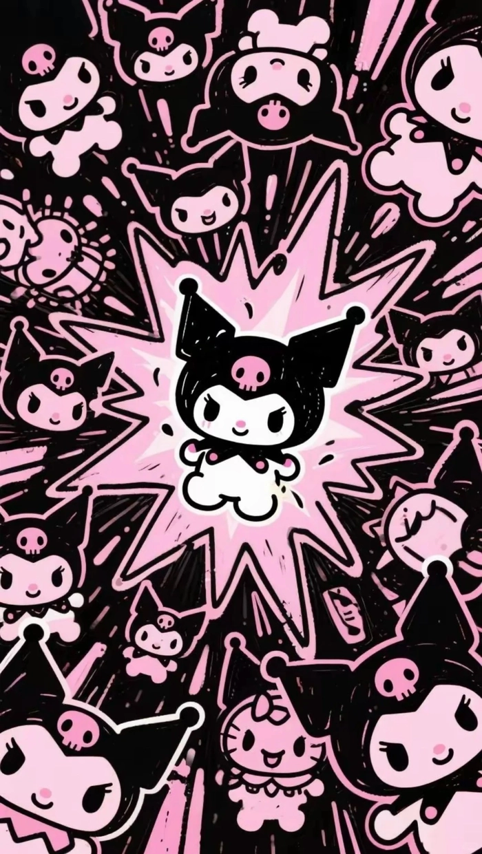 Hình ảnh Kuromi anime cute ngầu chất lừ