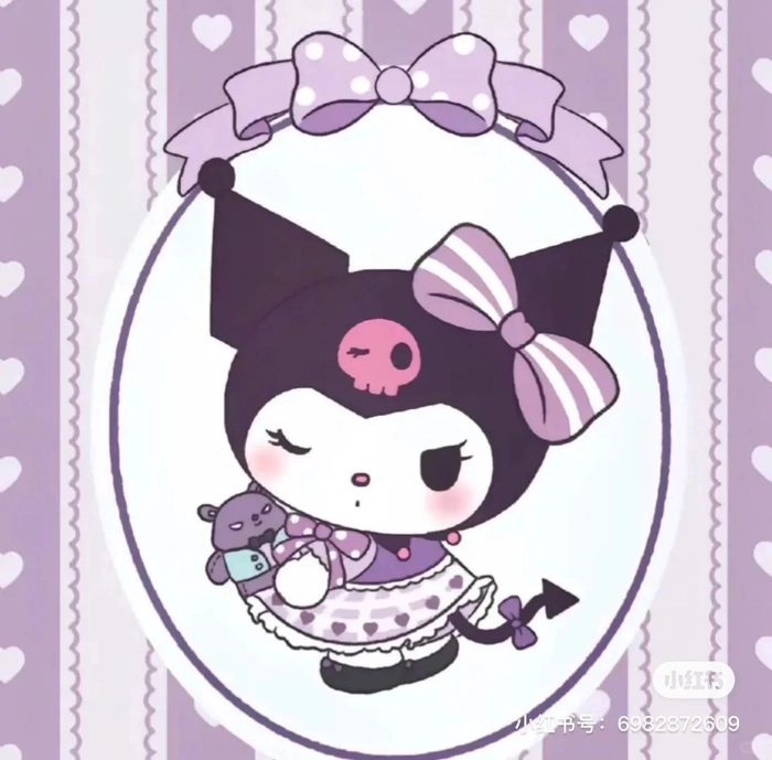 Hình ảnh Kuromi anime cute nhỏ nhắn