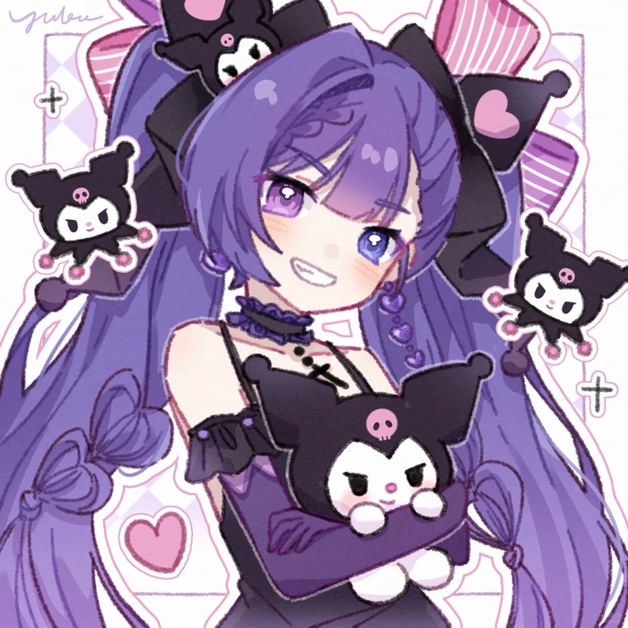 Hình ảnh Kuromi anime đáng yêu và ngầu