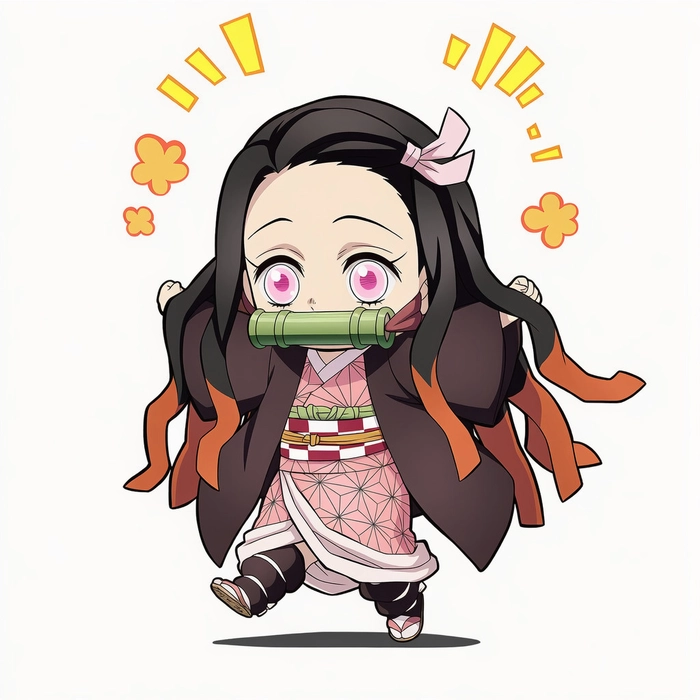Hình ảnh Nezuko hóa quỷ ngầu lòi