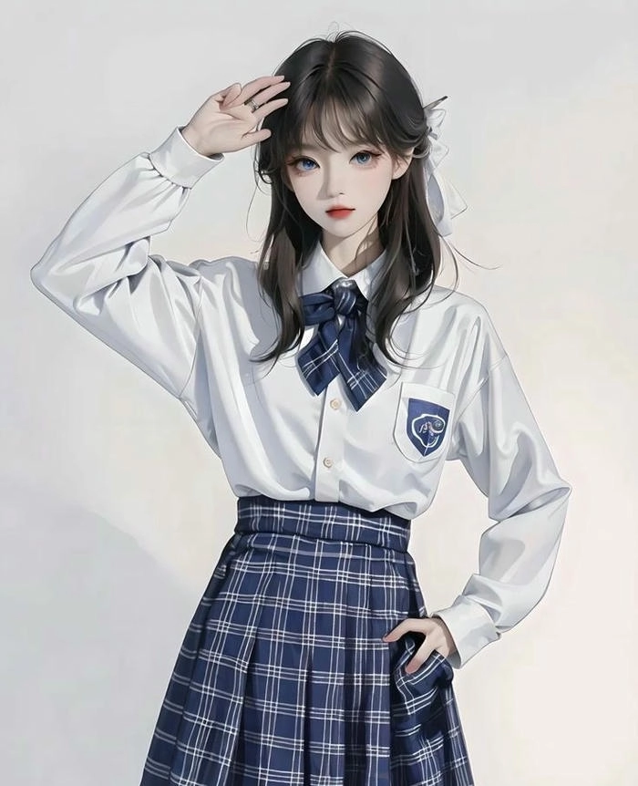 Hình ảnh anime nữ học sinh cute chibi