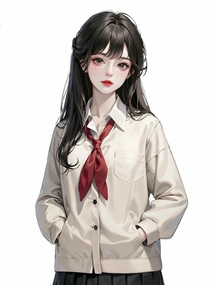 Hình ảnh anime nữ học sinh ngây thơ