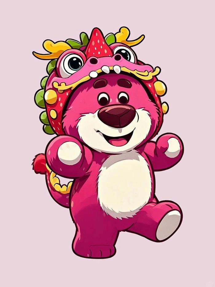 Hình ảnh gấu hồng Dâu cute