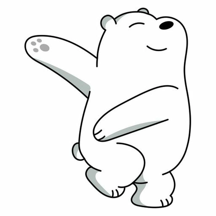 Hình ảnh gấu trắng dễ thương cute