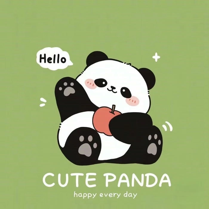 Hình ảnh gấu trúc cute chibi đáng yêu