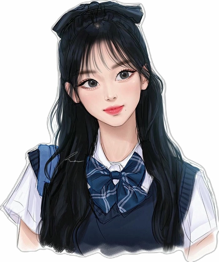 Hình anime nữ học sinh cute