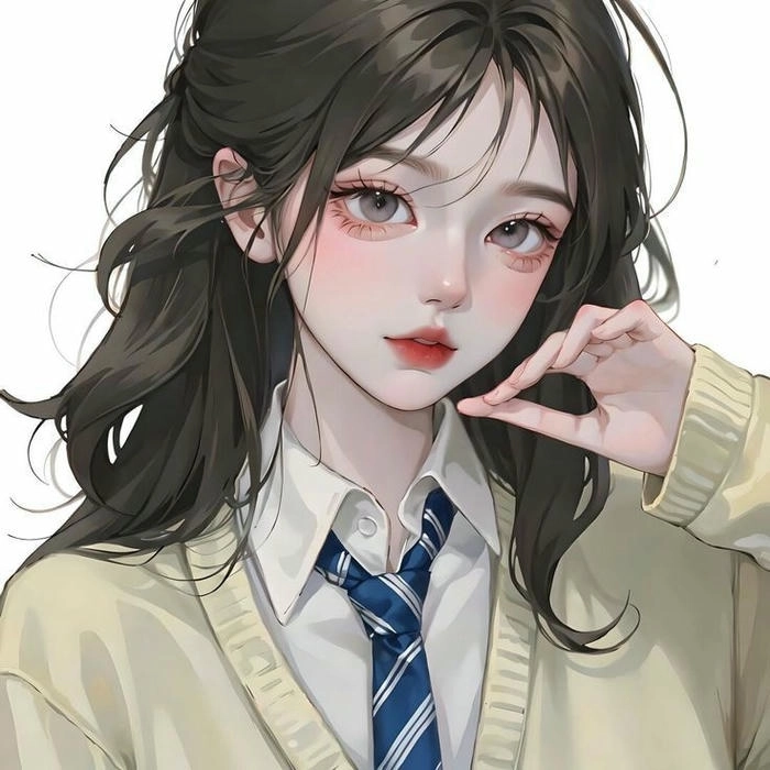 Hình anime nữ học sinh đáng yêu cute