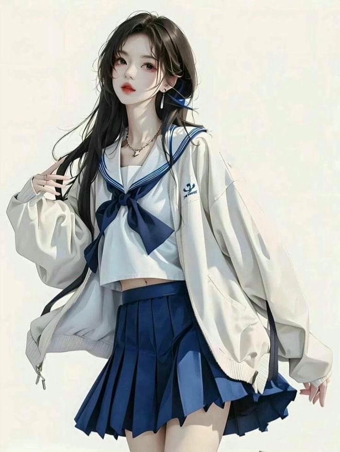 Hình anime nữ học sinh đẹp