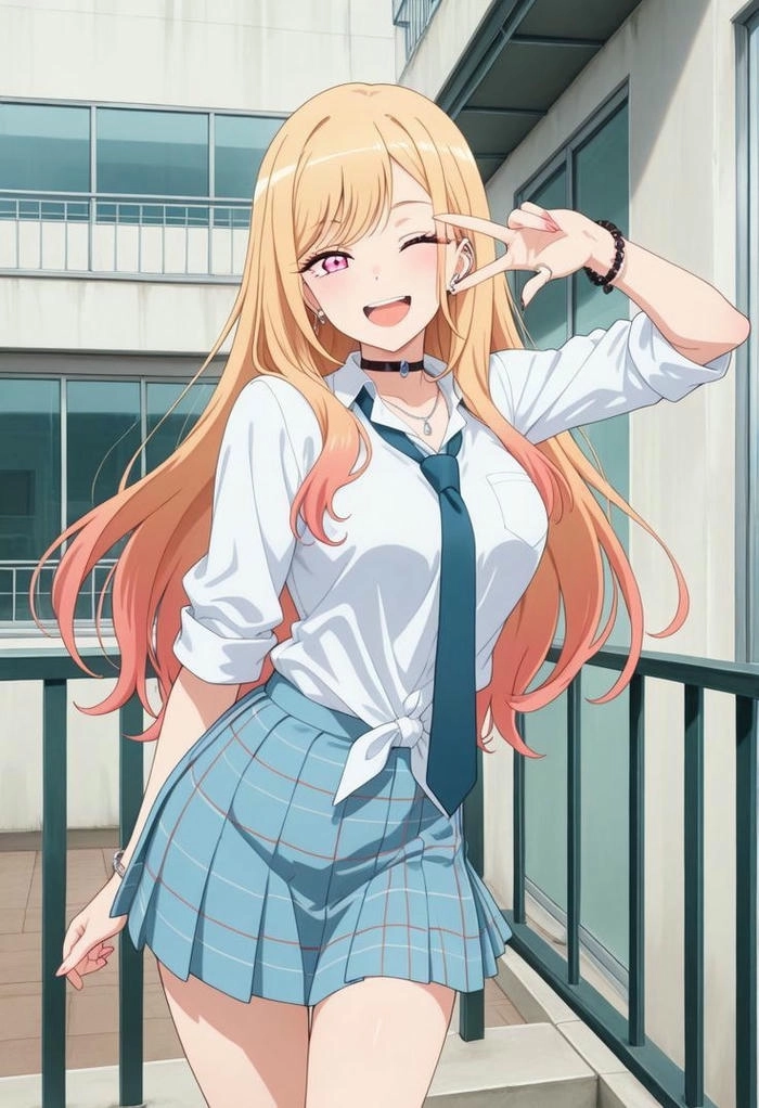 Hình anime nữ học sinh dịu dàng