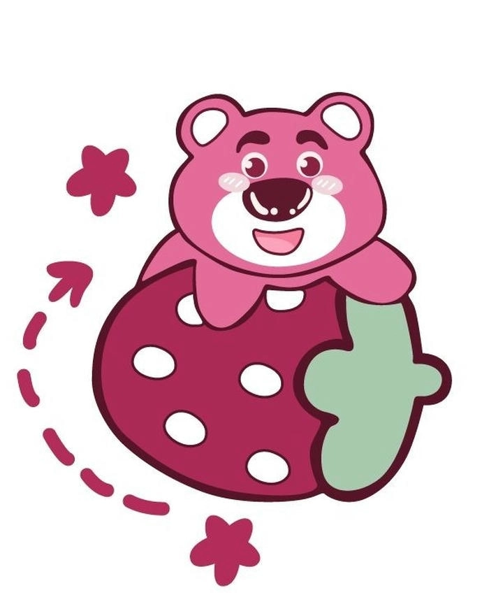 Hình gấu hồng Lotso đáng yêu