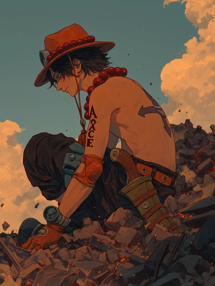 Ảnh Ace One Piece phong cách anh hùng