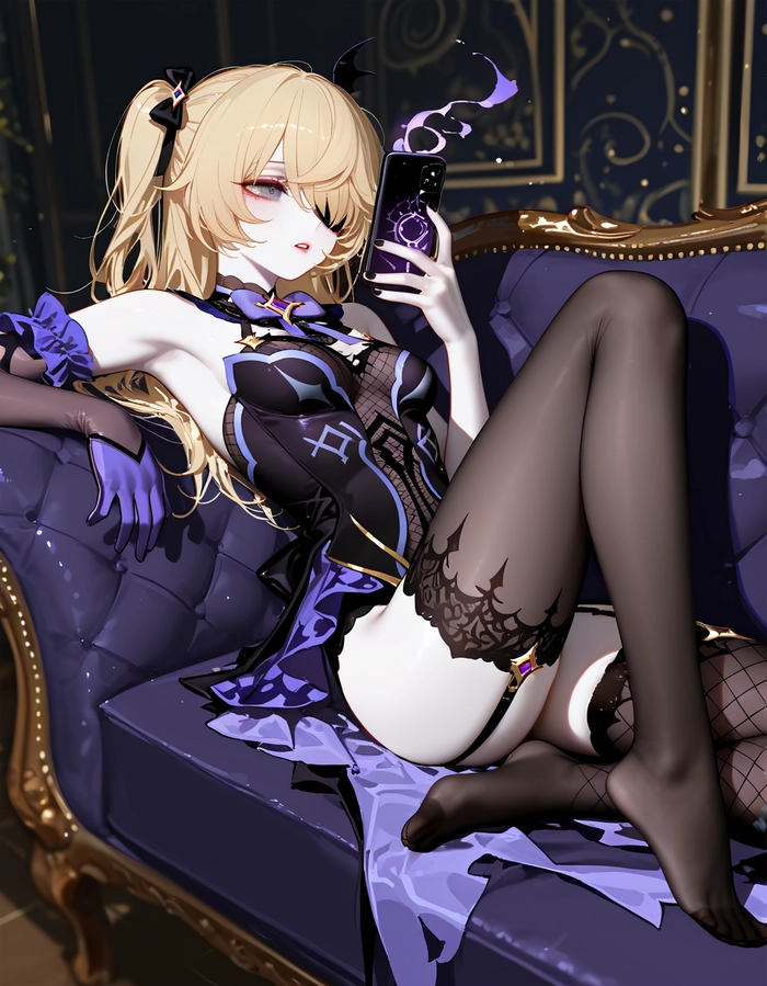 Ảnh Fischl sexy phong cách quý tộc