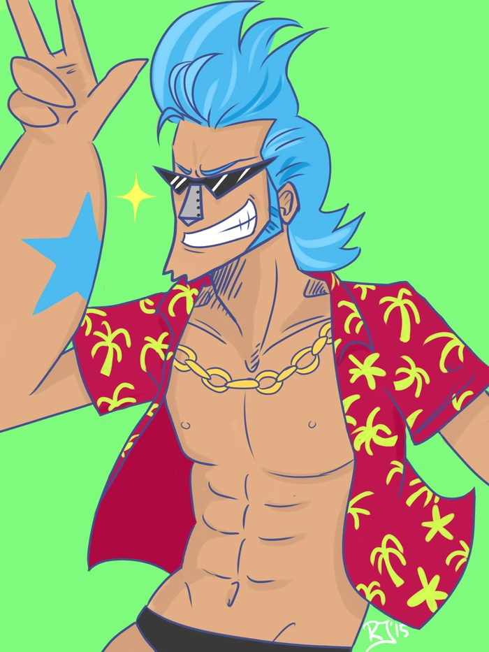 Ảnh Franky thể hiện sức mạnh