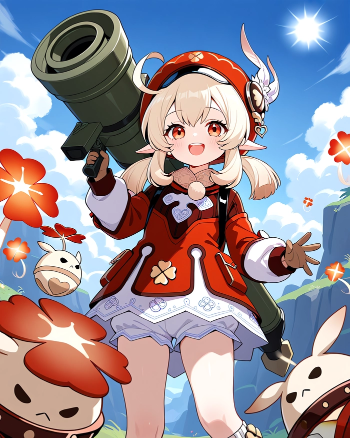 Ảnh Klee cực đẹp cho fan Genshin