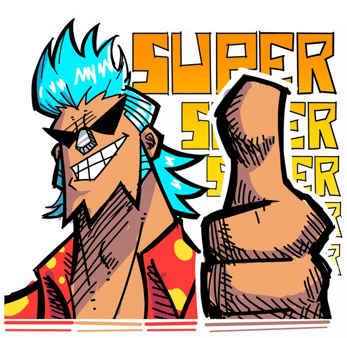 Ảnh One Piece Franky rực rỡ màu sắc