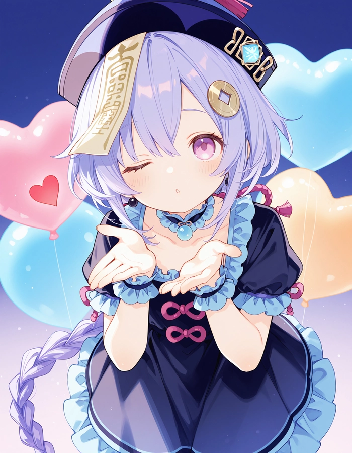 Ảnh Qiqi Genshin dễ thương chuẩn fanart