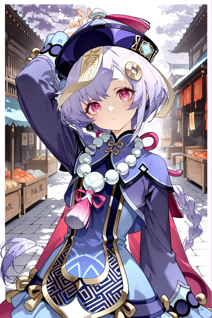 Ảnh Qiqi đáng yêu chuẩn nhân vật Genshin