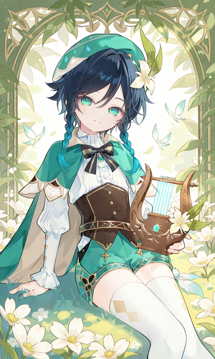 Ảnh Venti Genshin phối màu đẹp