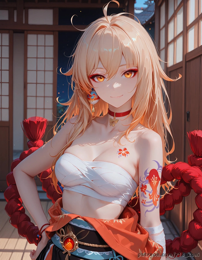 Ảnh Yoimiya sexy nhẹ nhàng đầy cuốn hút