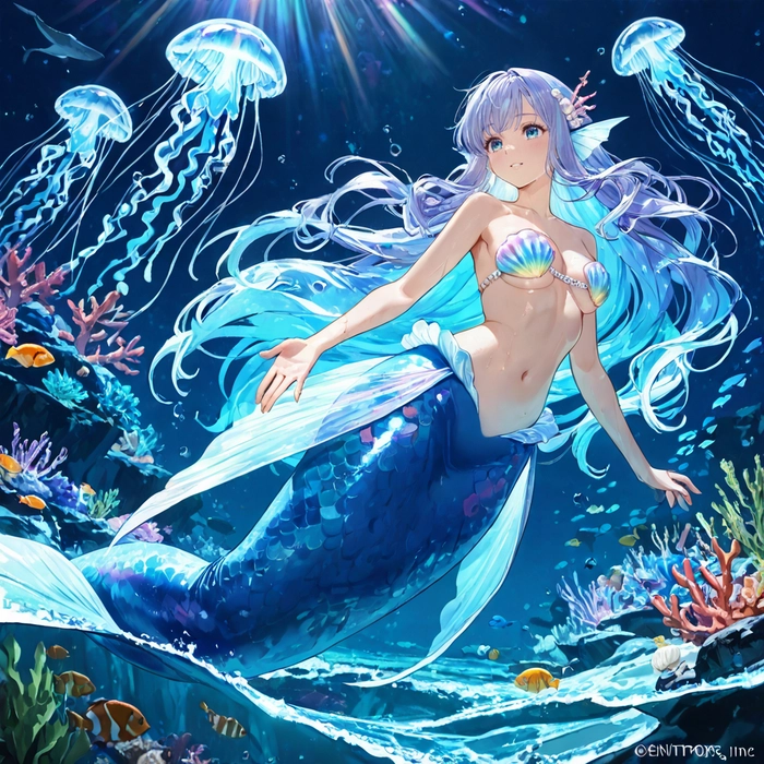 Anime nàng tiên cá lung linh sắc màu