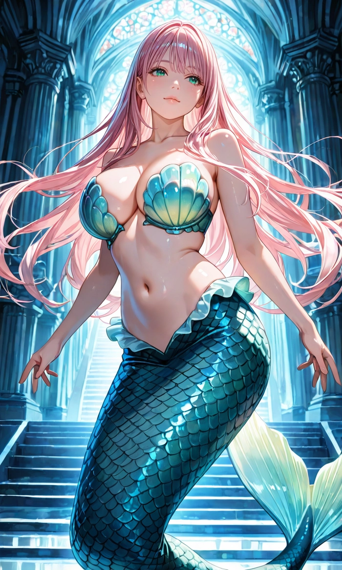 Anime nàng tiên cá nét vẽ mềm mại