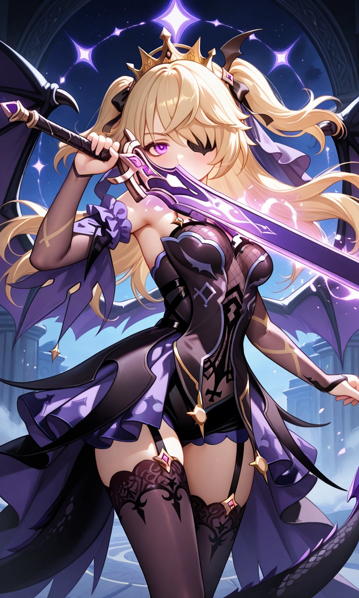 Genshin Impact Fischl ảnh ấn tượng